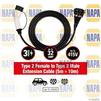 NAPA EV Fast Charging Cable 32A 3 Phase Type 2 Female to Type 2 Male NEC106 - image 2