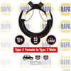 NAPA EV Charging Cable 32A Single Phase Type 2 Female to Type 2 Male NEC107 thumbnail