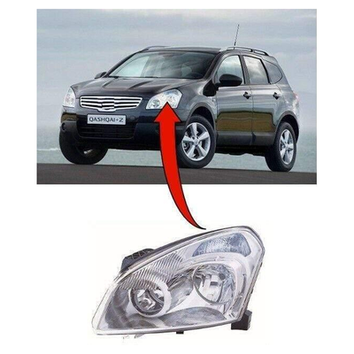 Fits Nissan Qashqai+2 2009-2010 Headlamp Headlight Halogen W/O Motor Left Side