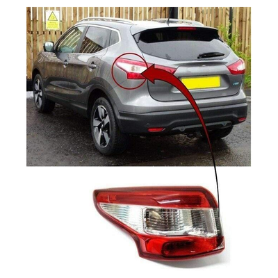 Fits Nissan Qashqai 2014-2017 Rear Light Lamp Outer Section Led Passenger Side