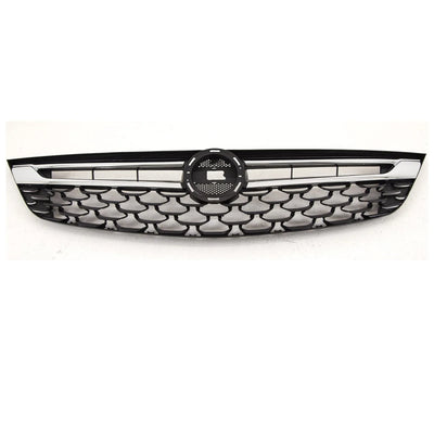 Fits Vauxhall Astra K 2015-2019 Front Bumper Main Center Grille Black With Chrome Trim - tradevehicleparts.co.uk