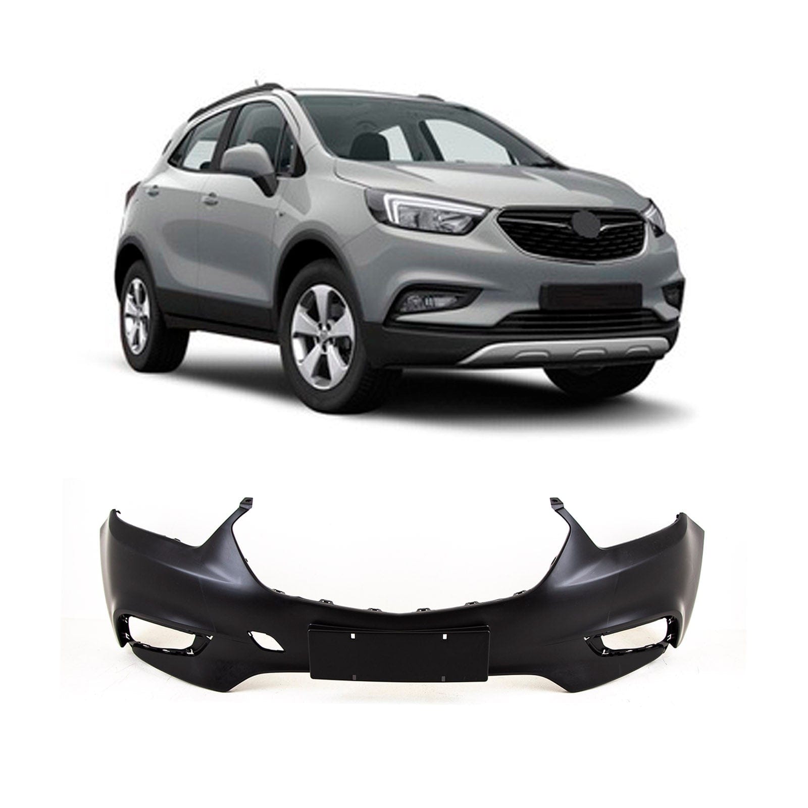 OP5154 Vauxhall Mokka X 2016-2019 Front Bumper Upper Section Primed No PDC Or Washer Jet Holes