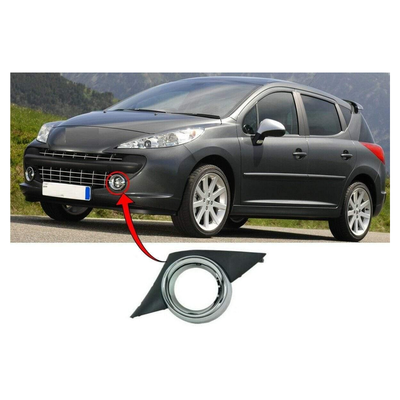 Fits Peugeot 207 2006-2009 Fog Grille Bumper Spot Light Surround Chrome Left