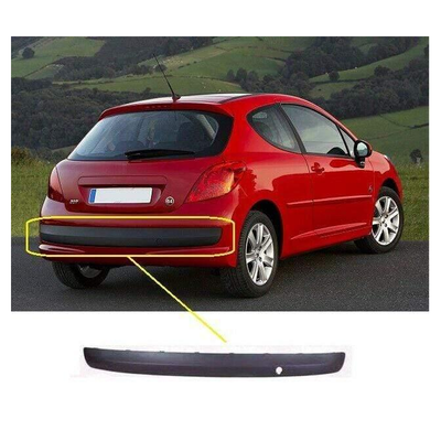 Fits Peugeot 207 2006-2012 Rear Bumper Moulding Smooth Black Hatchback & Cabriolet Not Sport