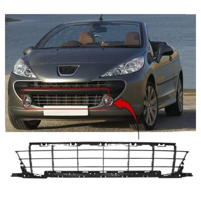 Fits Peugeot 207 Cc Cabrio 2007-2009 Front Lower Centre Bumper Grille Mat Black Sport