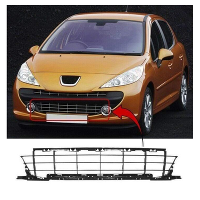 Fits Peugeot 207 Hatchback 2006-2009 Front Lower Centre Bumper Grille Mat Black Sport