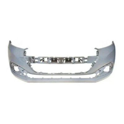 Fits Peugeot 208 2015- Front Bumper Primed Standard Models With Tow Eye Cover