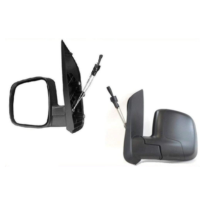 Fits Peugeot Bipper 2008- Door Wing Mirror Manual Black Passenger Side