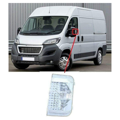 Fits Peugeot Boxer 2006- Door Wing Mirror Indicator Clear Lens Passenger Side