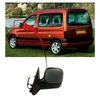 Fits Peugeot Partner 1996-2008 Door Wing Mirror Manual Mat-Black Passenger Side thumbnail