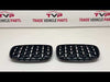 Fits BMW X5 X5M E70 X6 X6M E71 2007-2014 Front Kidney Grilles Gloss Black & Chrome video
