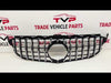 Fits Mercedes C Class W205 2014-2018 Front Bumper Grille Gloss Black With Chrome Slats video