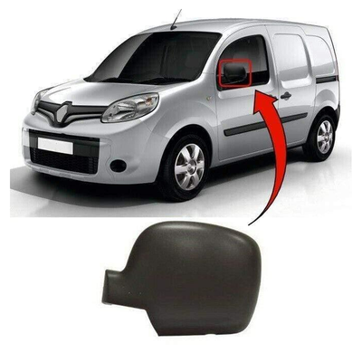Fits Renault Kangoo 2009-2013 Door Wing Mirror Cover Black Passenger Side Left