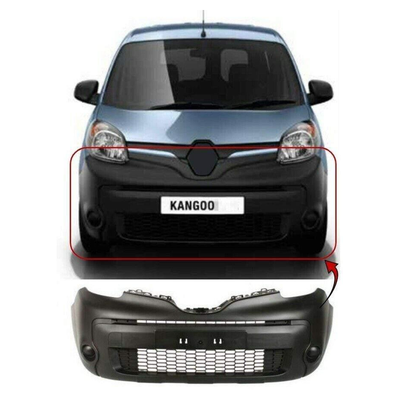 Fits Renault Kangoo 2013- Front Bumper Mat Black Without Fog Lamp Hole, Inc Backing Reinforcerment