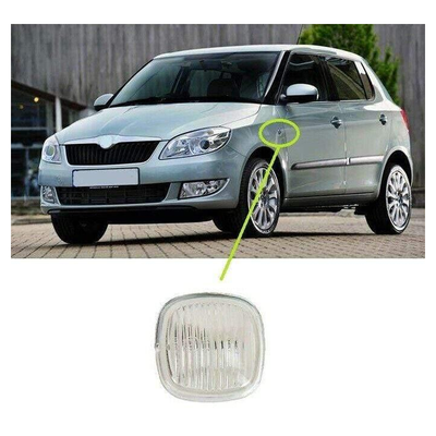 Fits Skoda Fabia 2000-2014 Front Wing Indicator Clear Lens Passenger & Driver Side