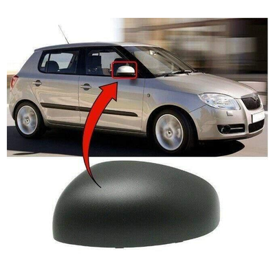 Fits Skoda Fabia 2007-2010 Door Wing Mirror Cover Primed Driver Side