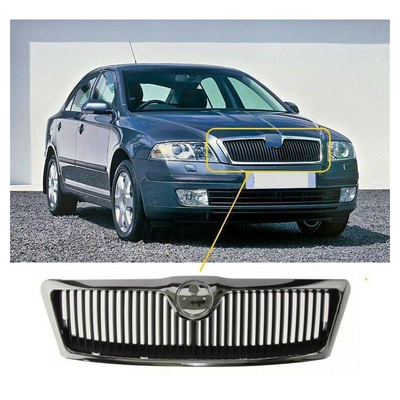 Fits Skoda Octavia 2004-2009 Front Main Grille With Chrome Frame