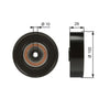 Gates Auxiliary Drive Belt Idler Pulley Deflection Guide DriveAlign T36008 thumbnail