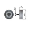 Gates Auxiliary Drive Belt Idler Pulley Deflection Guide DriveAlign T36182 thumbnail
