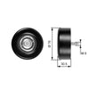Gates Auxiliary Drive Belt Idler Pulley Deflection Guide DriveAlign T36265 thumbnail