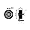 Gates Auxiliary Drive Belt Idler Pulley Deflection Guide DriveAlign T36300 thumbnail