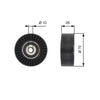 Gates Auxiliary Drive Belt Idler Pulley Deflection Guide DriveAlign T36393 thumbnail