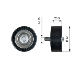 Gates Auxiliary Drive Belt Idler Pulley Deflection Guide DriveAlign T36464