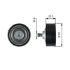 Gates Auxiliary Drive Belt Idler Pulley Deflection Guide DriveAlign T36767 thumbnail