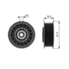 Gates Auxiliary Drive Belt Idler Pulley Deflection Guide DriveAlign T38092 thumbnail