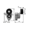 Gates Auxiliary Drive Belt Tensioner DriveAlign T38421 thumbnail