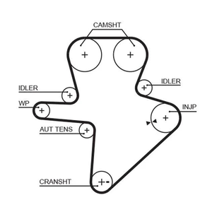 Gates Timing Belt PowerGrip 5586XS