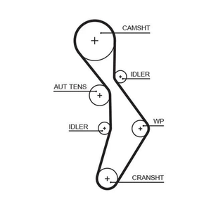 Gates Timing Belt PowerGrip 5604XS