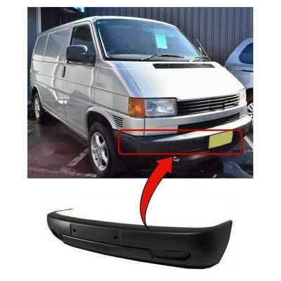 Fits Transporter T4 97-03 Front Bumper Black Textured No Lamp Holes Short Nose