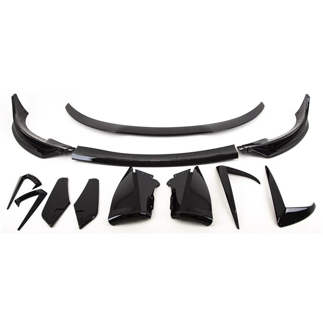 Fits Tesla Model Y Aero Body Kit Front Splitter Rear Diffuser Spoiler Side Skirts Gloss Black - image 3