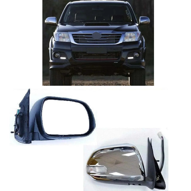 Fits Toyota Hilux 2012-2016 Door Mirror Electric Chrome With Indicator Driver Side - image 2