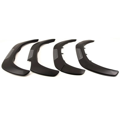 For Toyota Hilux MK8 2016-2018 Wheel Arches Fender Flares Black & Silver - tradevehicleparts.co.uk