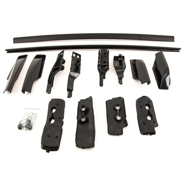 For Toyota RAV 4 2006-2012 Raised Roof Rails Rack Bars Pair Aluminium Black - image 2