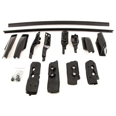 For Toyota RAV 4 2006-2012 Raised Roof Rails Rack Bars Pair Aluminium Black - tradevehicleparts.co.uk