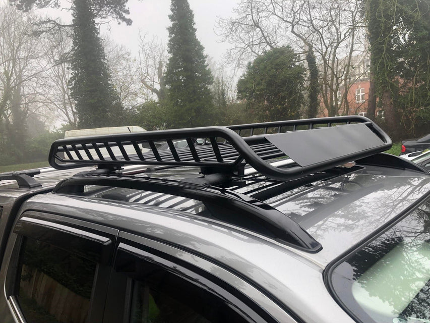 Universal Full Basket Roof Rack Cage Luggage Cargo Heavy Duty Steel Black