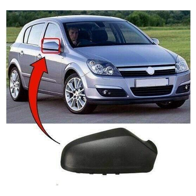 Fits Vauxhall Astra H 2004-2009 Door Wing Mirror Cover Black Driver Side