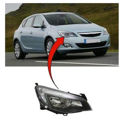 Fits Vauxhall Astra Hatch 2010-2012 Headlamp Headlight W/Motor Black Type Right Side
