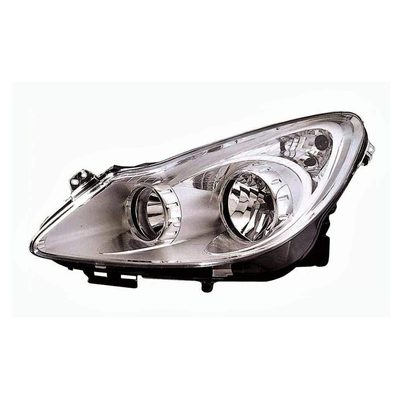 Fits Vauxhall Corsa 2006-2011 Headlight Headlamp No Adaptive Lighting Chrome Type Passenger Side