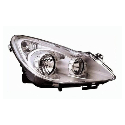 Fits Vauxhall Corsa 2006-2011 Headlight Headlamp No Adaptive Lighting Chrome Type Driver Side