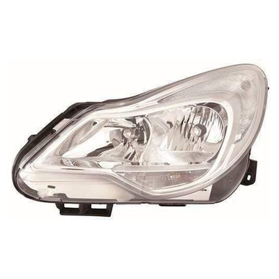 Fits Vauxhall Corsa 2011-2014 Headlight Headlamp Not Adaptive Lighting Type Chrome Lh