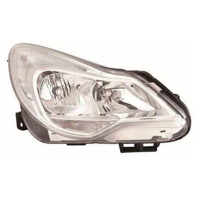 Fits Vauxhall Corsa 2011-2014 Headlight Headlamp Not Adaptive Lighting Type Chrome Rh