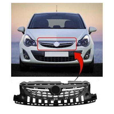 Fits Vauxhall Corsa D 2011-2014 Upper Centre Front Bumper Grille Mat Black