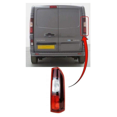 Fits Vauxhall Vivaro 2014- Rear Light Lamp Driver Side No Motor