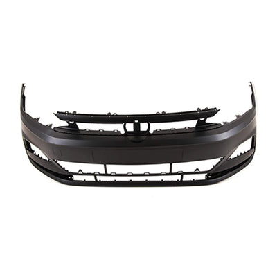 Fits VW Polo MK6 2017-2021 Front Bumper No Pdc No Washer Holes Primed - tradevehicleparts.co.uk
