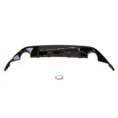 Fits VW Golf GTI MK7 2013-2016 Rear Bumper Diffuser Spoiler Dual Exhaust Gloss Black - tradevehicleparts.co.uk