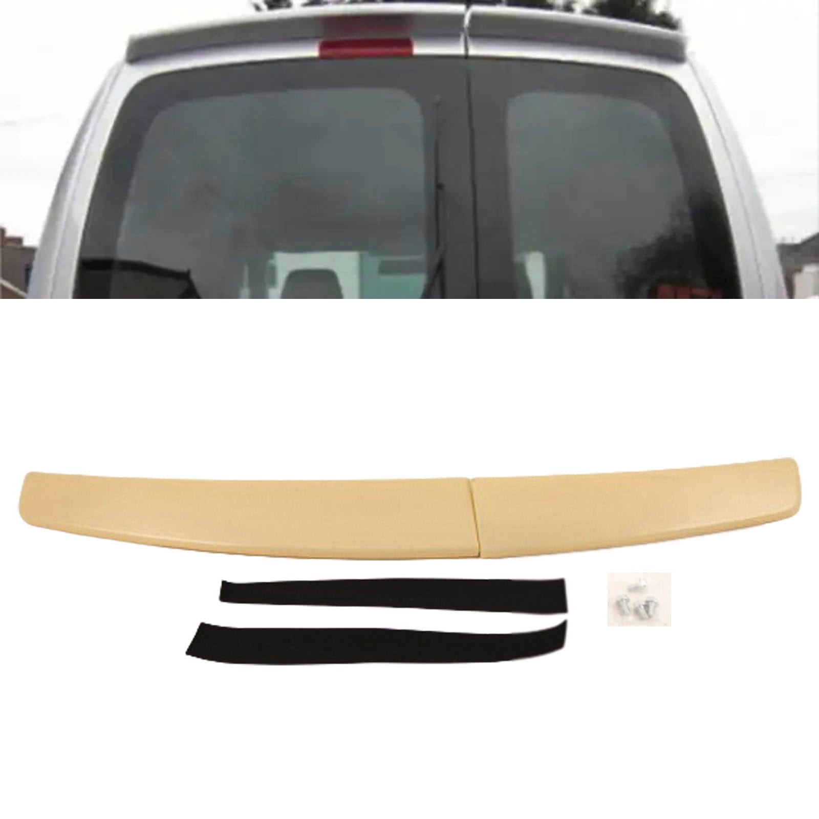 VK5676 VW Caddy & Caddy Maxi 2004-2015 Twin Barn Door Roof Spoiler Sportline Style Unpainted